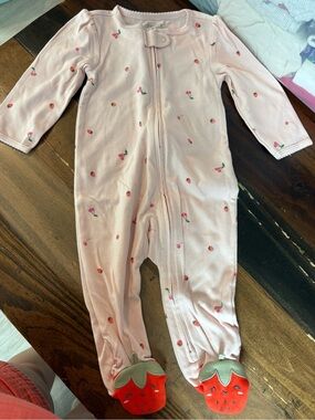 Carters strawberry footie sleeper
